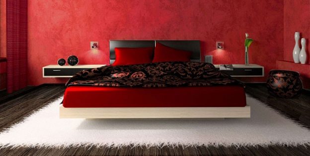 dormitorio color rojo