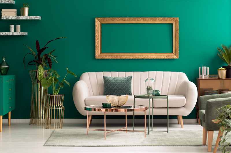 pared de color verde